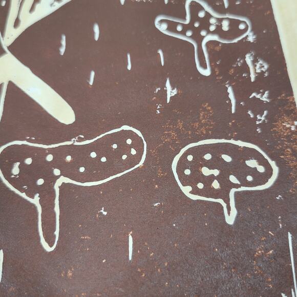 VTG Jesus Christ Crucifix Abstract Art Brown Daniel Cesio Expressionist Original - Picture 10 of 16